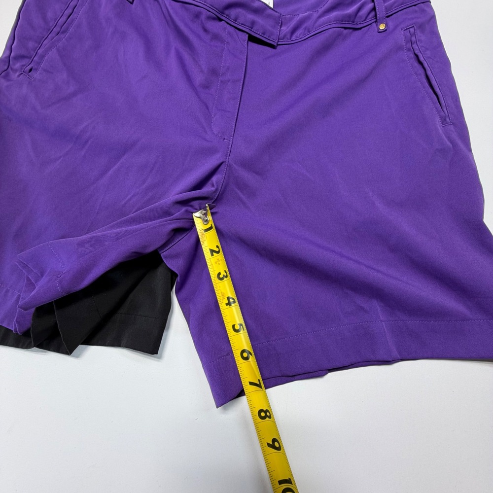 Lady Hagen Golf Shorts Womens 14‎ Black Purple Stretch Bundle - Picture 3 of 11